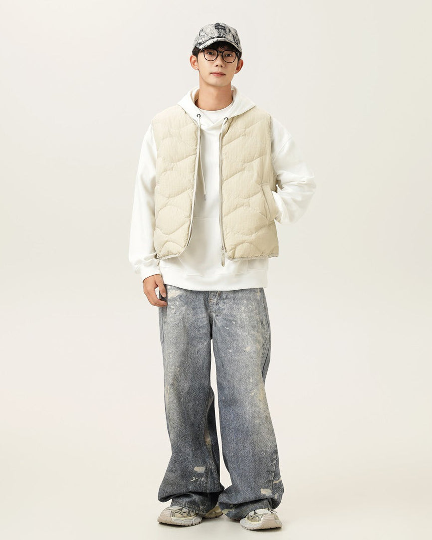 Arden Unisex Quilted Down Vest: Lightweight Warmth, Vintage Alpine Style, Relaxed Fit