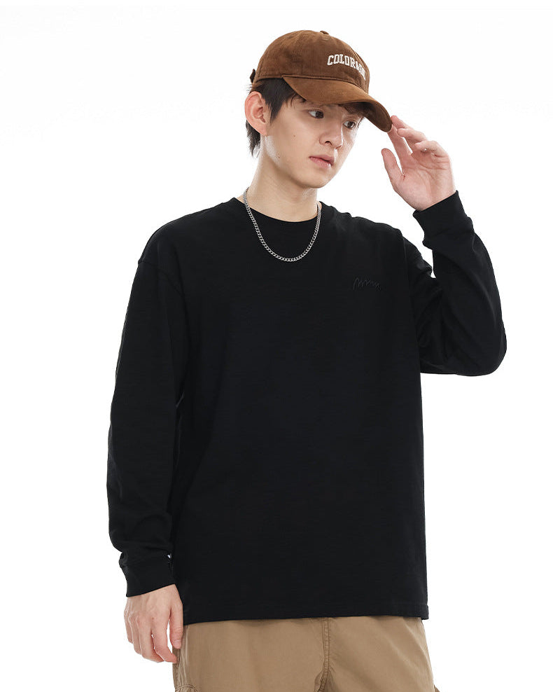 Tour&Tate Men's Premium Slub Cotton Long Sleeve Shirt for Casual Comfort