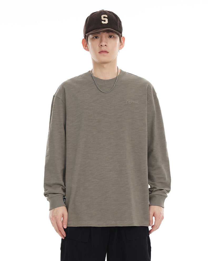 Tour&Tate Men's Premium Slub Cotton Long Sleeve Shirt for Casual Comfort