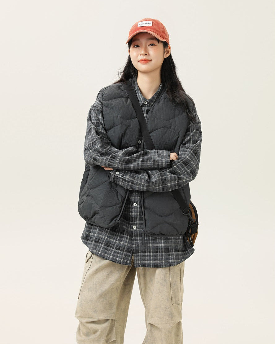 Arden Unisex Quilted Down Vest: Lightweight Warmth, Vintage Alpine Style, Relaxed Fit