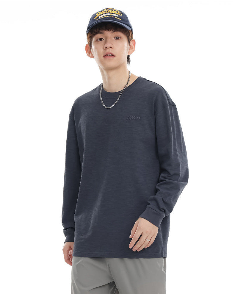 Tour&Tate Men's Premium Slub Cotton Long Sleeve Shirt for Casual Comfort