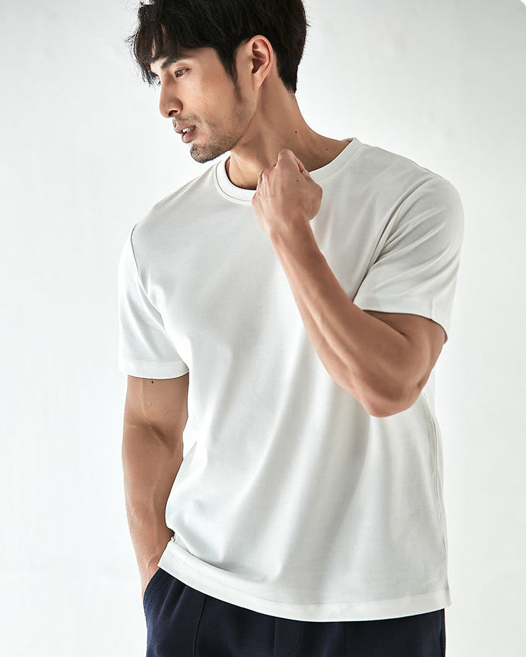 LuxeCool 50s Pima Cotton Ice Silk T-Shirt: Premium Soft, Breathable, Stylish Comfort