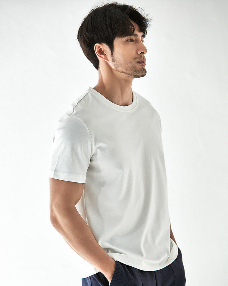 LuxeCool 50s Pima Cotton Ice Silk T-Shirt: Premium Soft, Breathable, Stylish Comfort