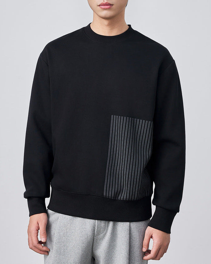 Momeike Horizon Stripe Crewneck: Soft Knit Pullover for Stylish Men