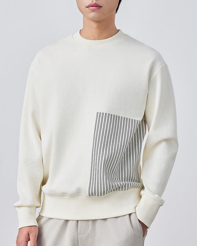 Momeike Horizon Stripe Crewneck: Soft Knit Pullover for Stylish Men