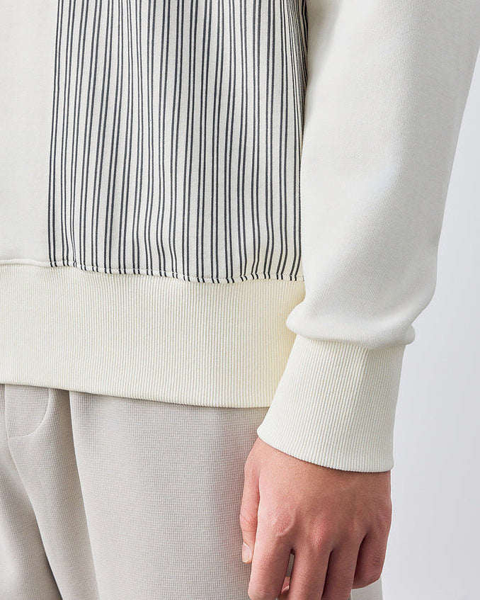 Momeike Horizon Stripe Crewneck: Soft Knit Pullover for Stylish Men