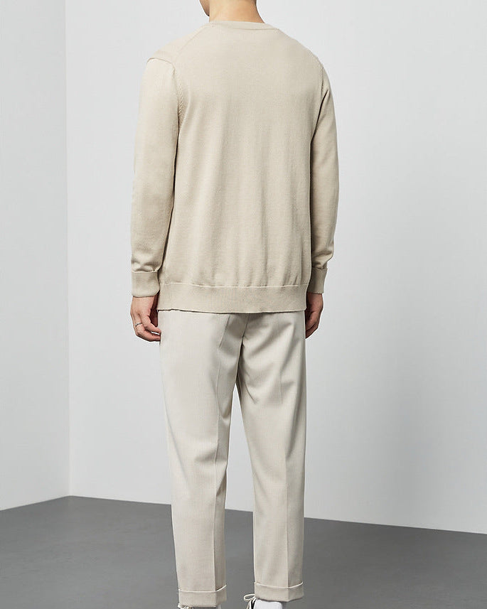 Mimaike Essential V-Neck Knit Cardigan – Soft Breathable Men’s Sweater