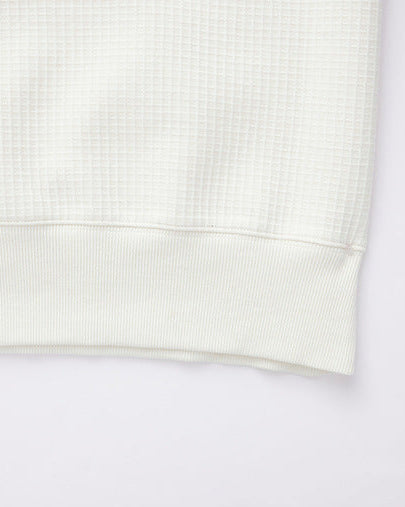 Mimaike Men's Waffle Weave Knit Sweater: Soft, Breathable, Stylish, 320g Comfort