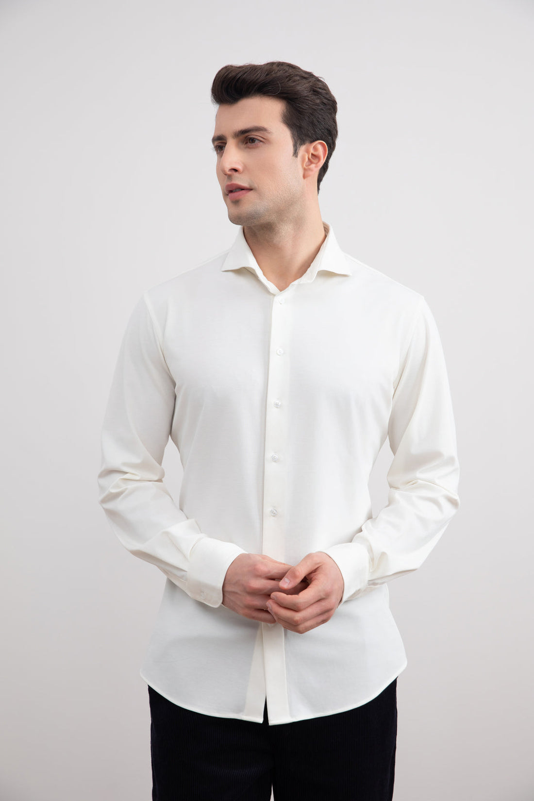 Premium White Comfort Fit Men's Tailoring Shirt - Soft Everyday Essential
