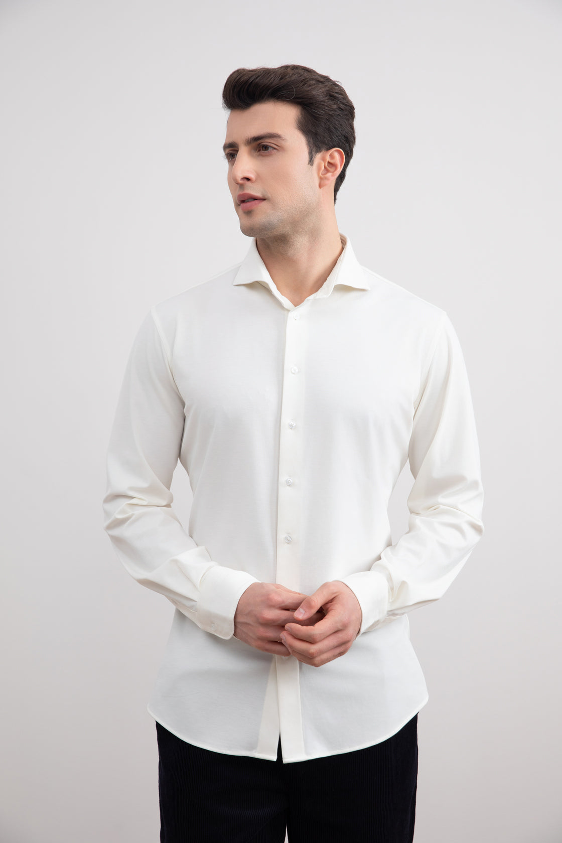 Premium White Comfort Fit Men's Tailoring Shirt - Soft Everyday Essential