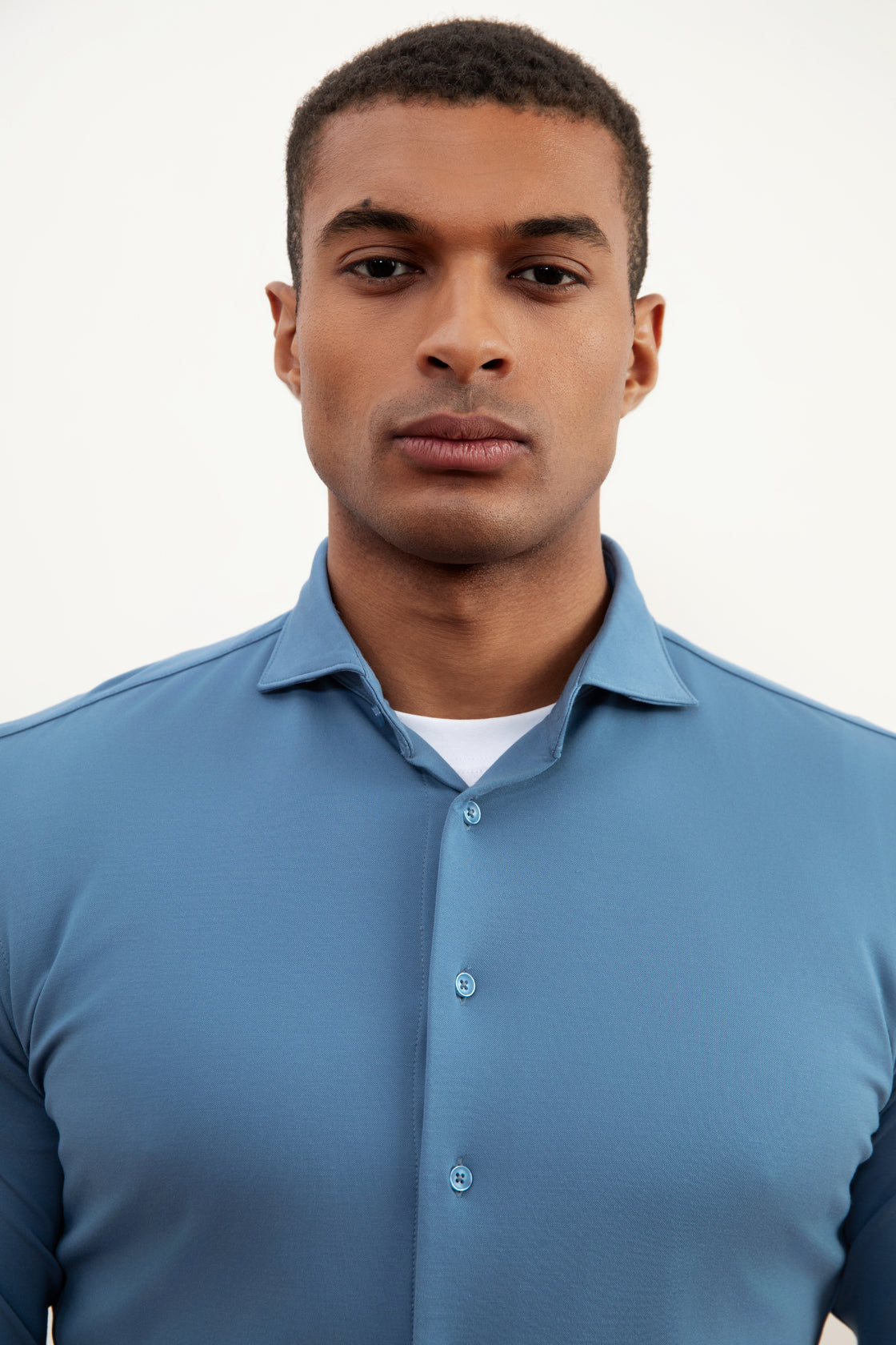 Premium Turquoise Cotton Comfort Shirt: Regular Fit, Semi-Spread Collar, Soft Feel