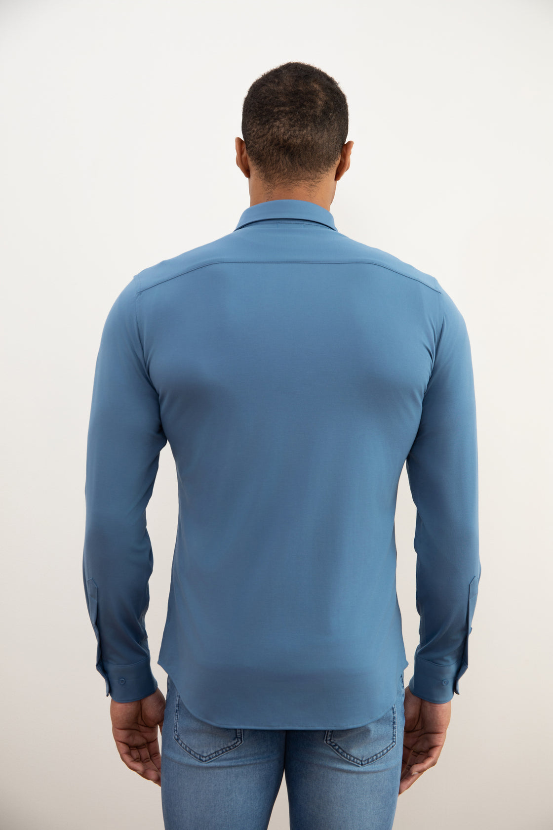 Premium Turquoise Cotton Comfort Shirt: Regular Fit, Semi-Spread Collar, Soft Feel