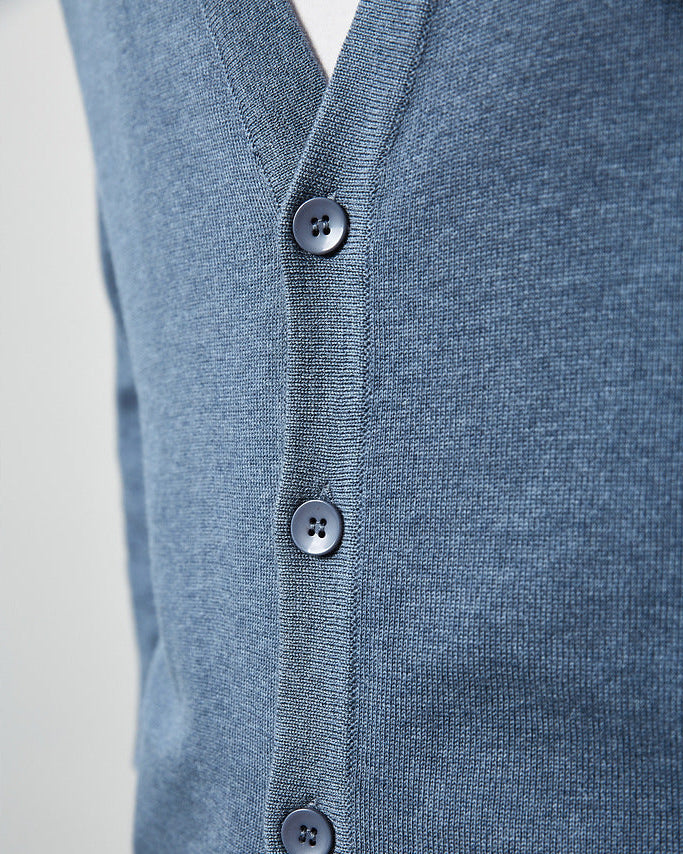 Mimaike Essential V-Neck Knit Cardigan – Soft Breathable Men’s Sweater