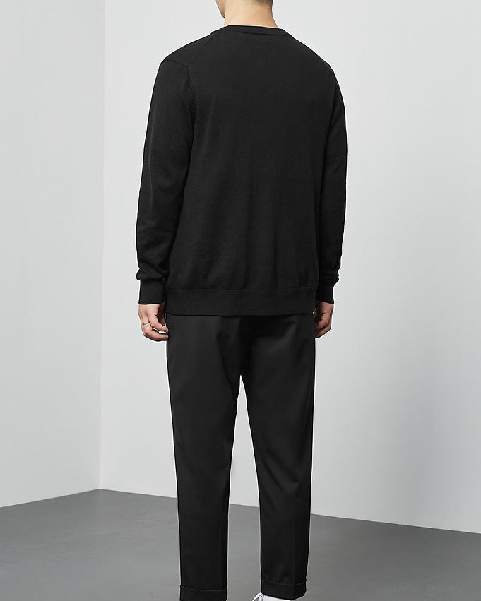 Mimaike Essential V-Neck Knit Cardigan – Soft Breathable Men’s Sweater