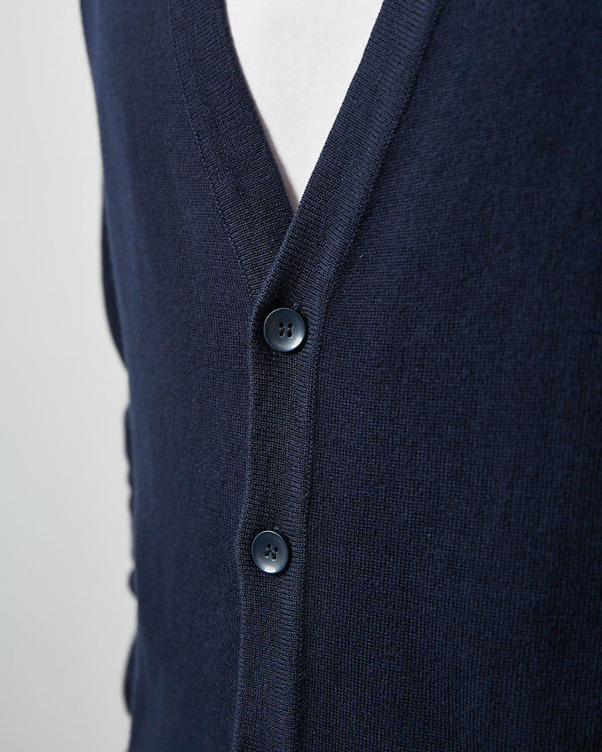 Mimaike Essential V-Neck Knit Cardigan – Soft Breathable Men’s Sweater