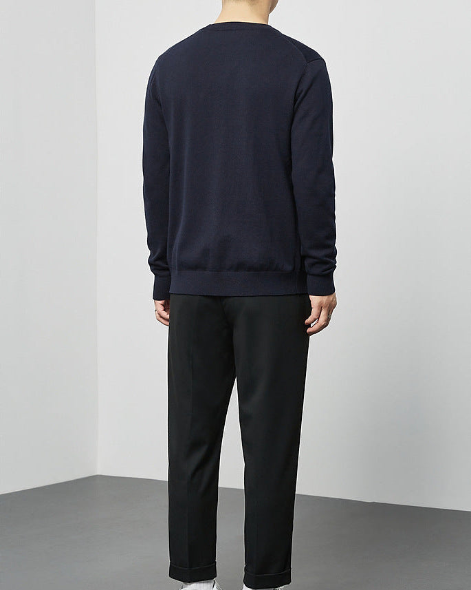 Mimaike Essential V-Neck Knit Cardigan – Soft Breathable Men’s Sweater