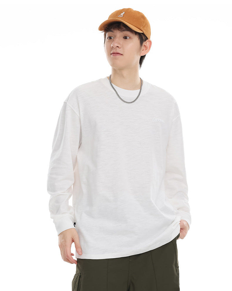 Tour&Tate Men's Premium Slub Cotton Long Sleeve Shirt for Casual Comfort