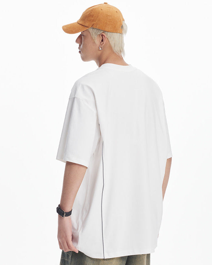 Meridian Men's Heavyweight Textured Cotton Tee: Relaxed Fit, Soft, Breathable, Versatile