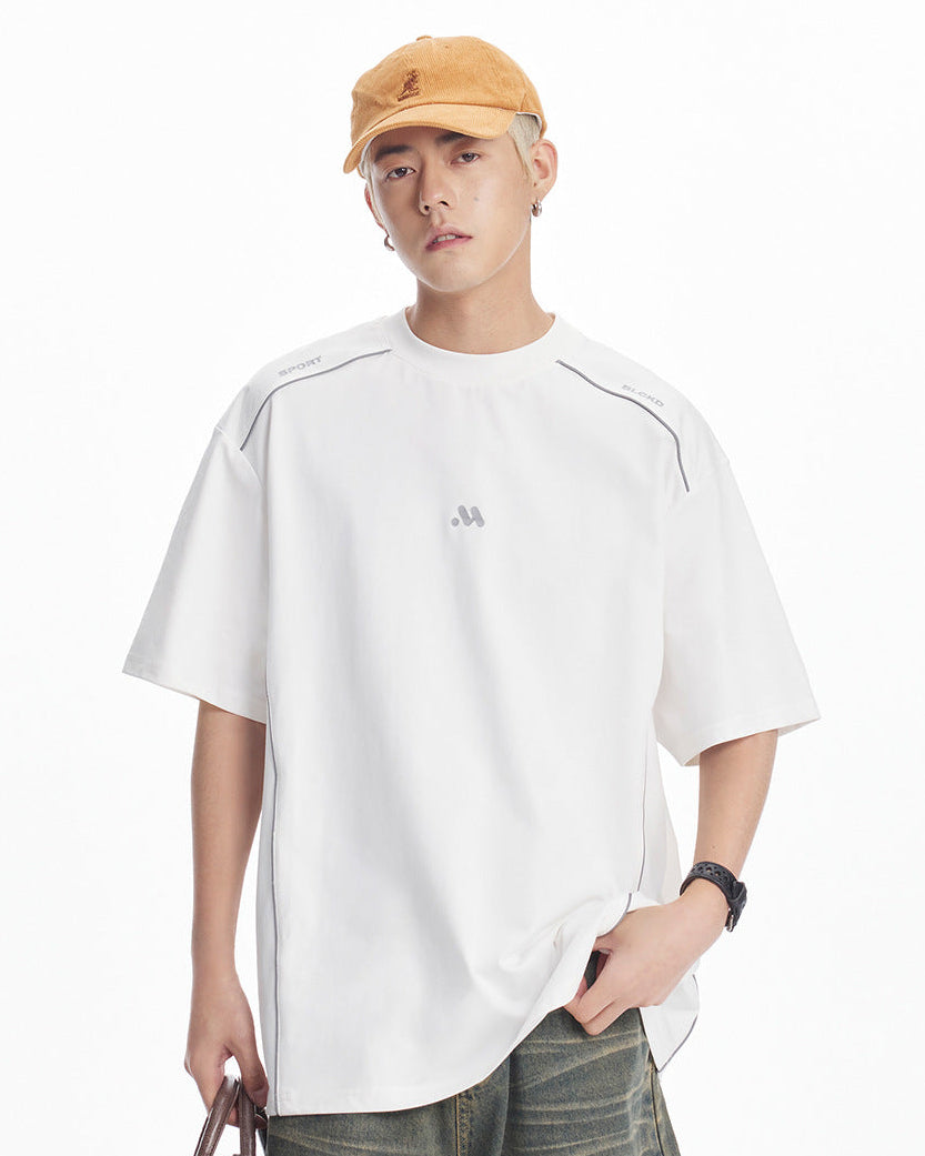 Meridian Men's Heavyweight Textured Cotton Tee: Relaxed Fit, Soft, Breathable, Versatile